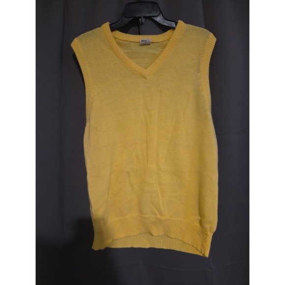 Montgomery Ward Jackets & Blazers - Montgomery Ward Yellow V Neck, Women's XL Sleeveless Sweater‎ Vest, Acrylic